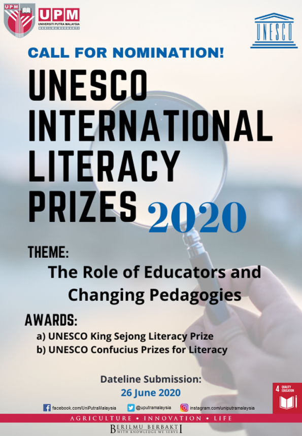 UNESCO INTERNATIONAL LITERACY PRIZES 2020